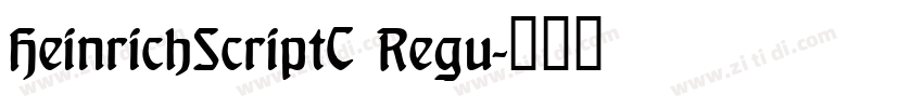 HeinrichScriptC Regu字体转换